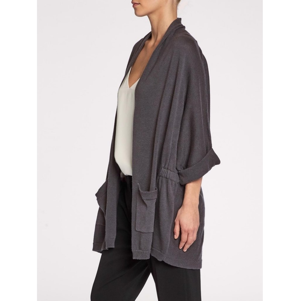 BROCHU WALKER Cashmere Moro Cardigan in Otter Gray XS